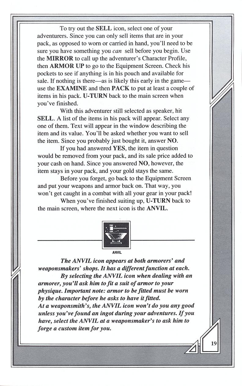 Knights of Legend players handbook page 19