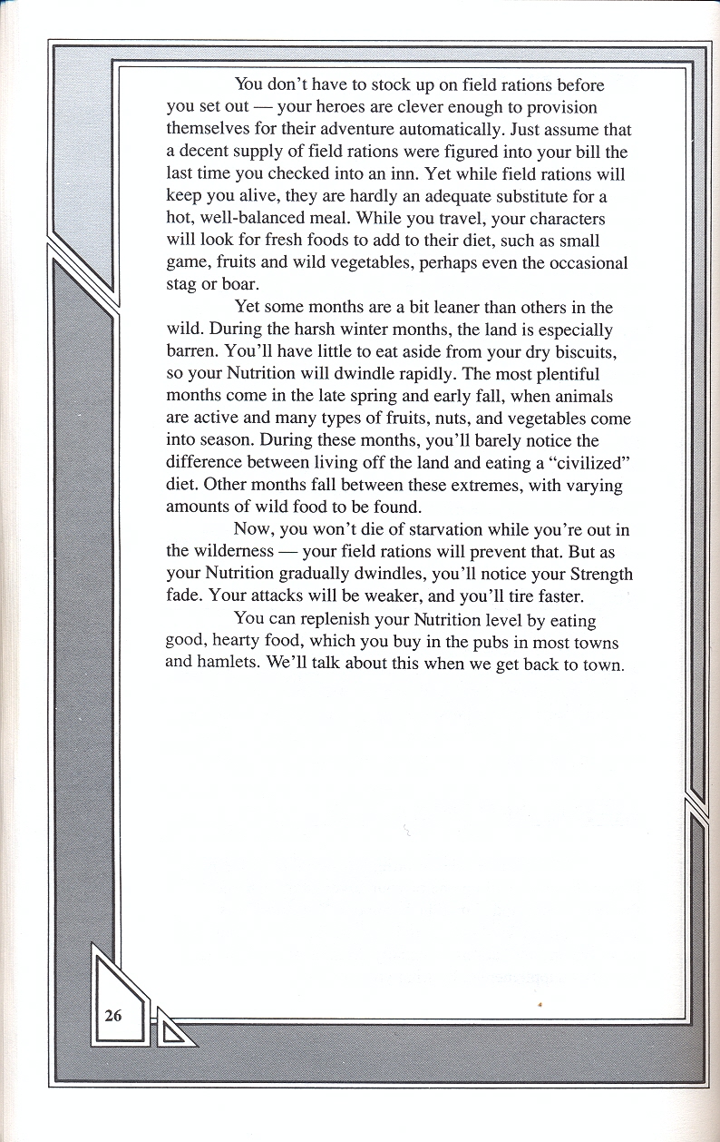 Knights of Legend players handbook page 26