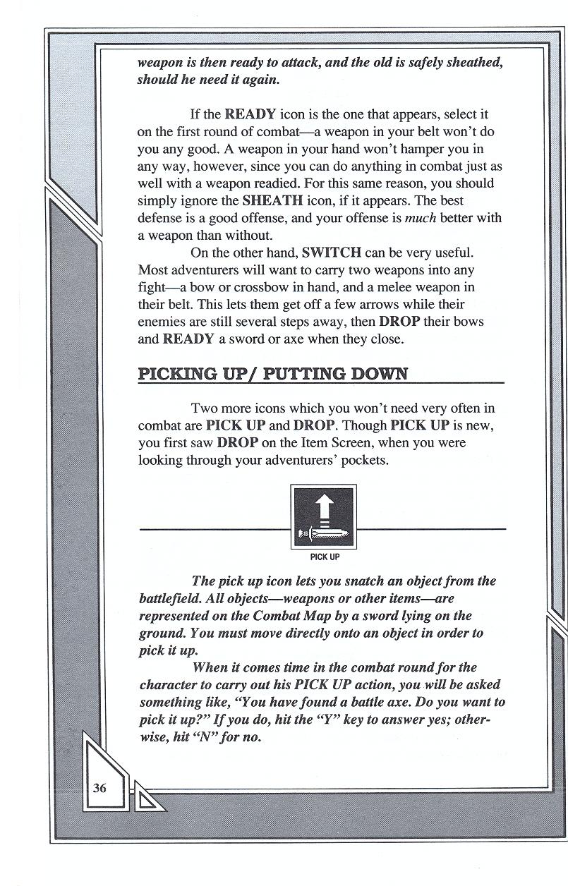 Knights of Legend players handbook page 36
