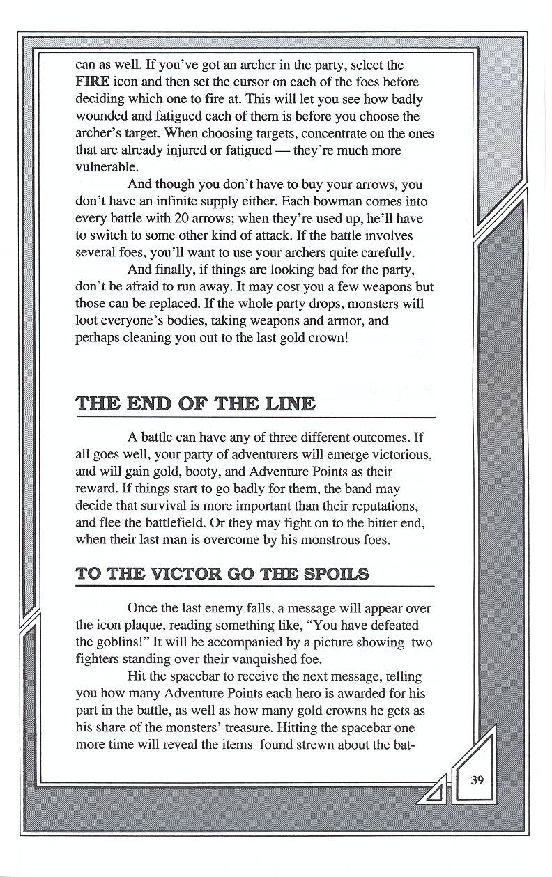 Knights of Legend players handbook page 39