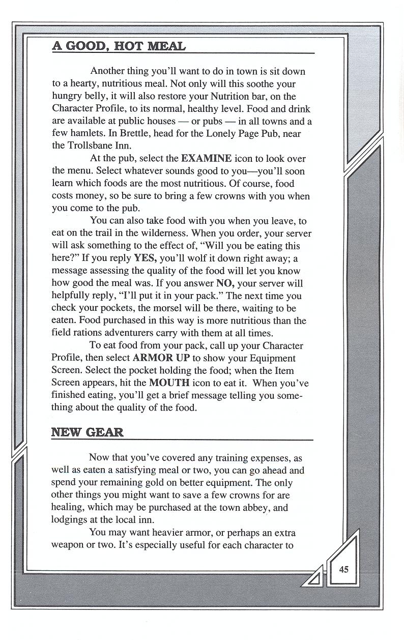 Knights of Legend players handbook page 45