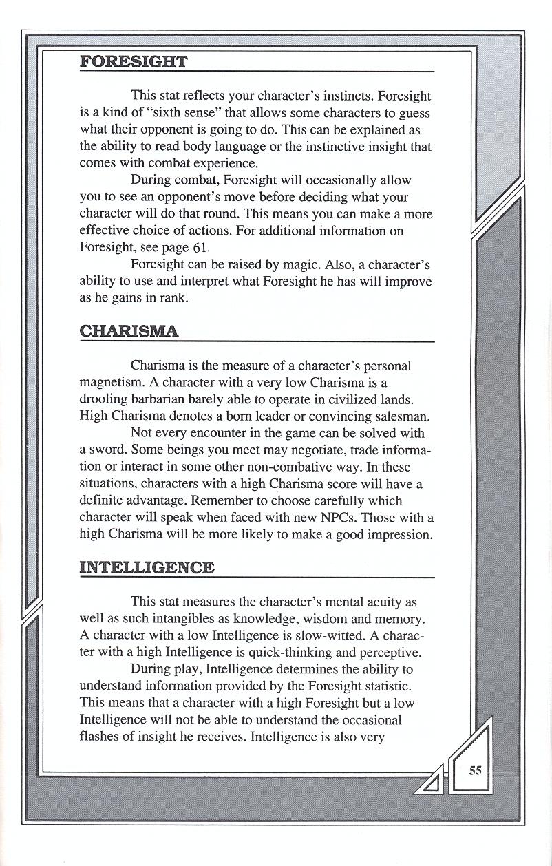 Knights of Legend players handbook page 55