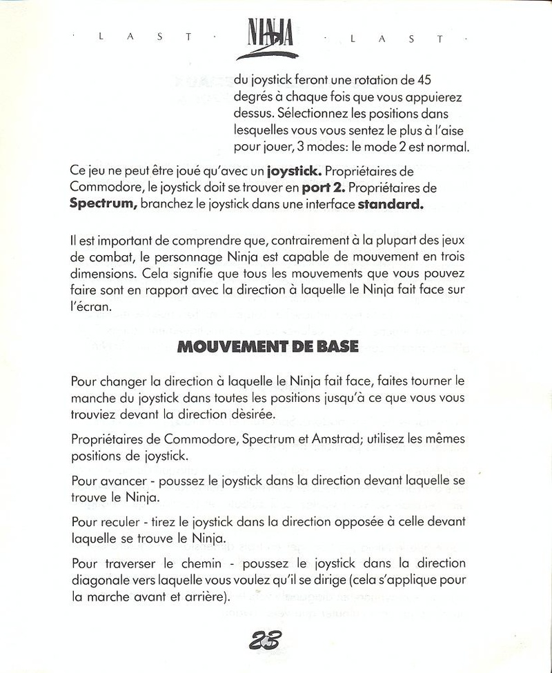 Last Ninja 2 manual page 23