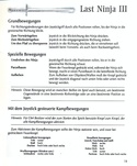 Last Ninja 3 manual page 19