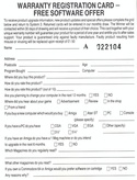 Last Ninja 3 warranty card front