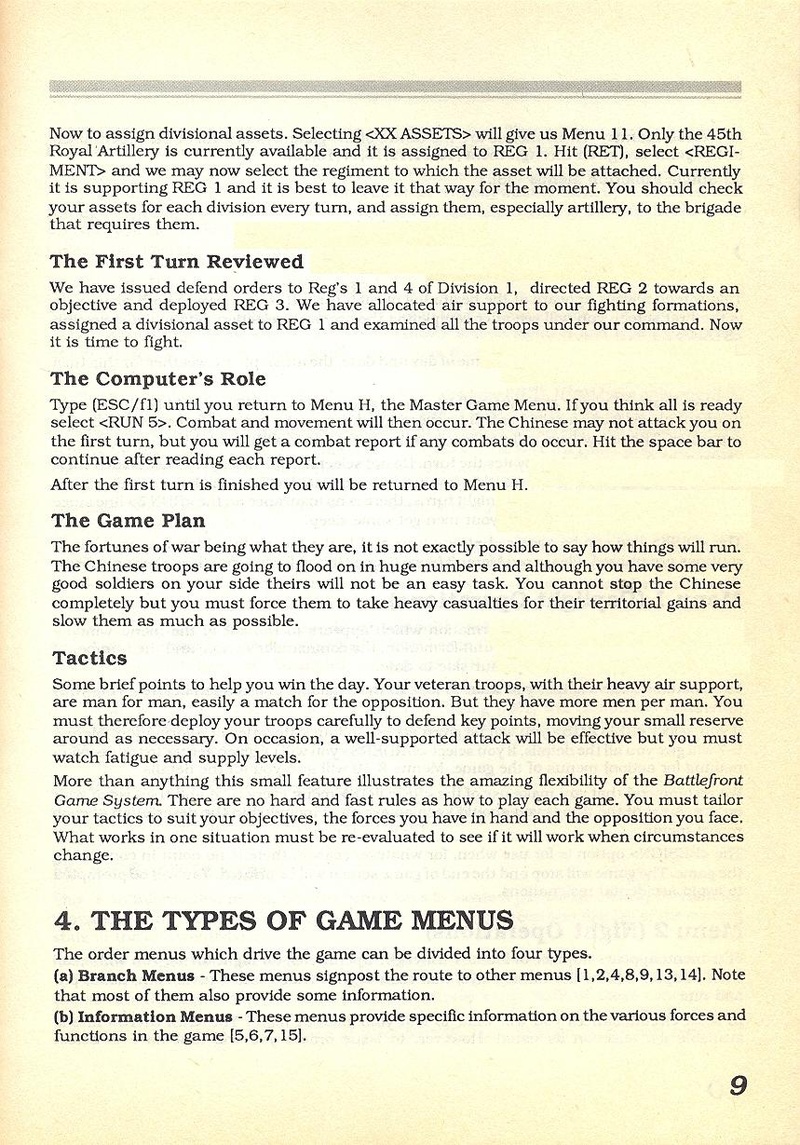 MacArthur's War manual page 9