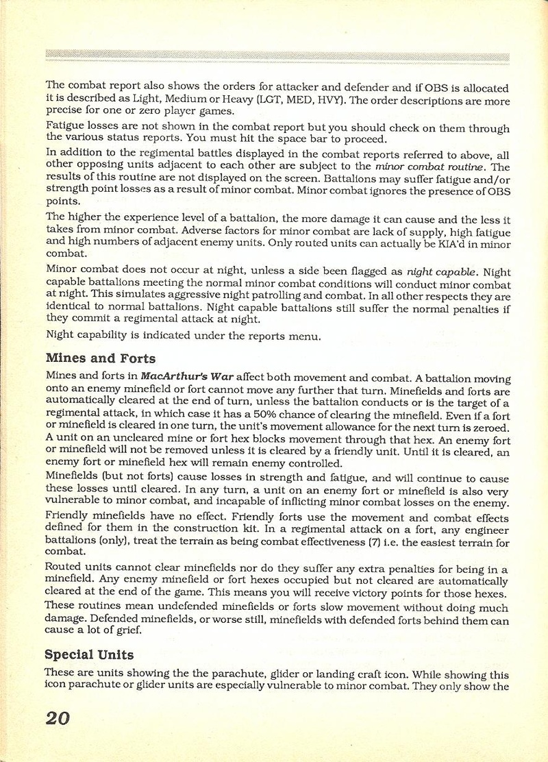 MacArthur's War manual page 20