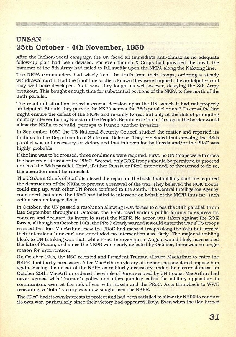 MacArthur's War manual page 31