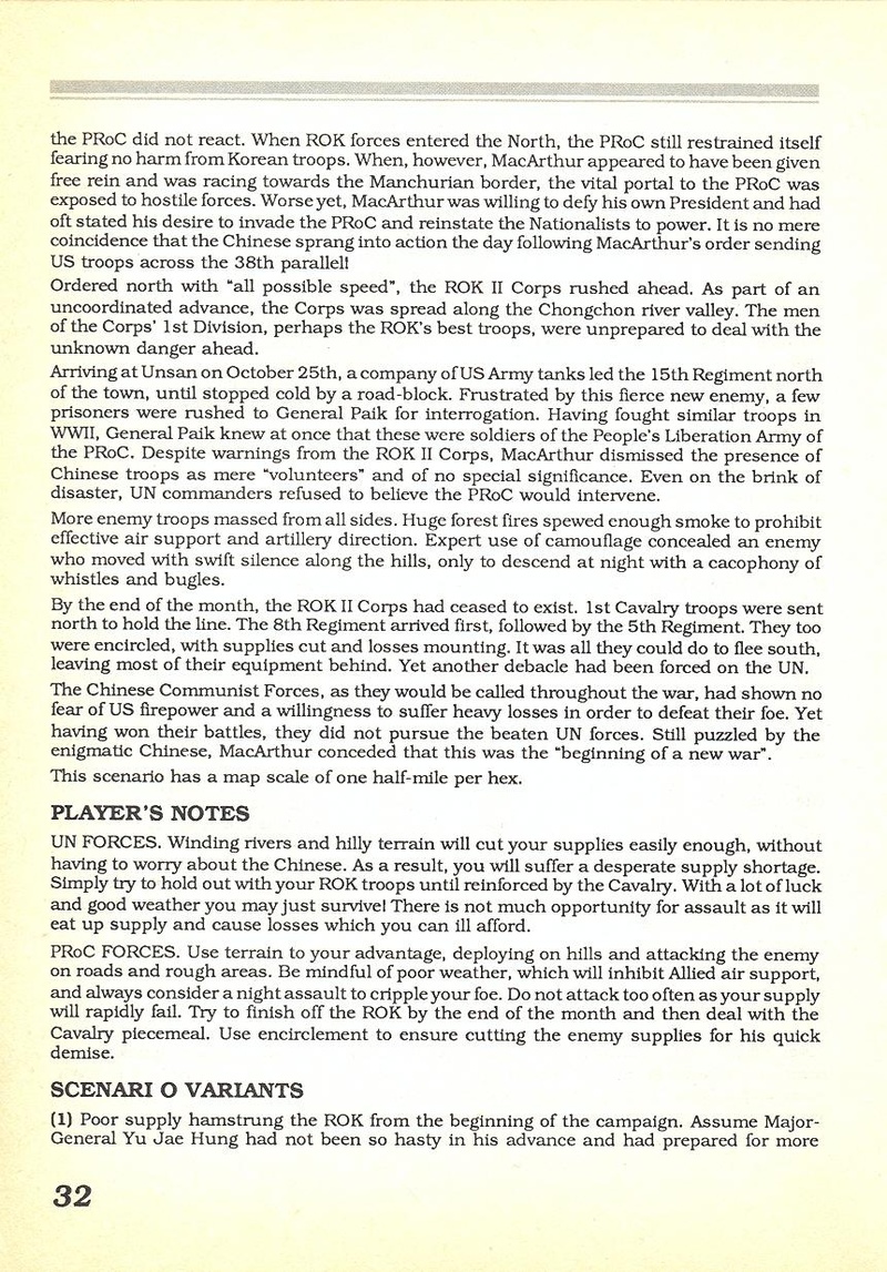 MacArthur's War manual page 32