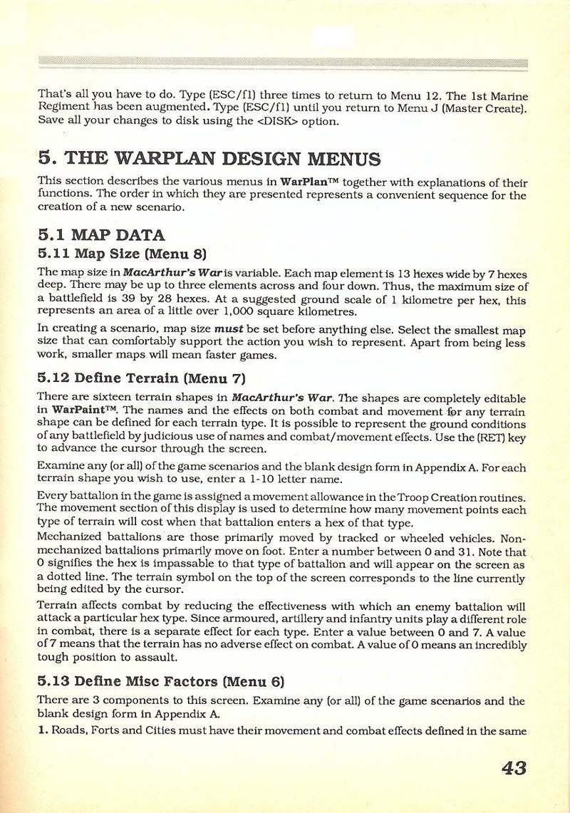 MacArthur's War manual page 43