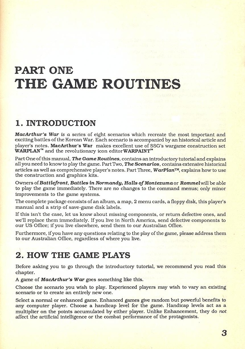 MacArthur's War manual page 3