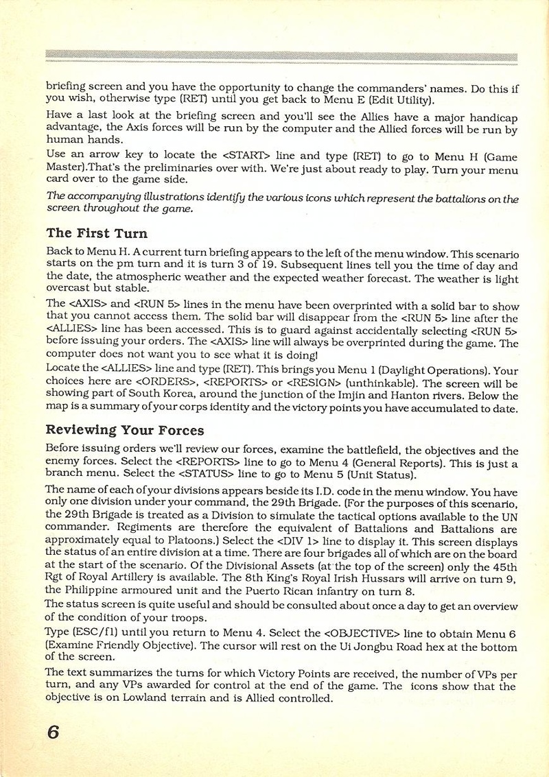 MacArthur's War manual page 6