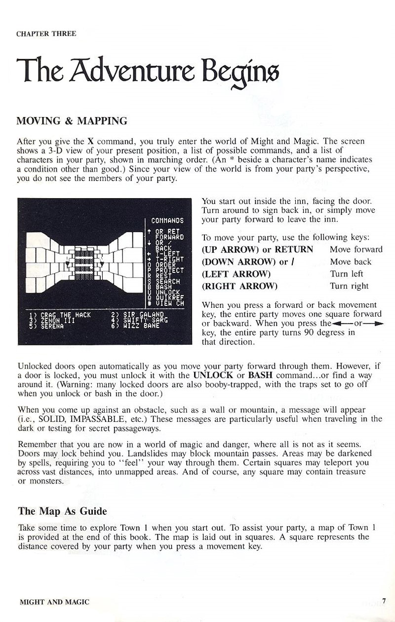 Might and Magic manual page 7
