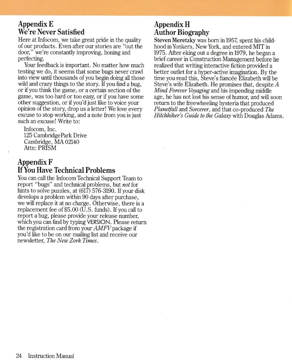 A Mind Forever Voyaging manual page 24