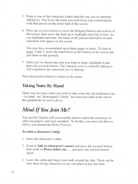 Murder on the Mississippi Adventurers Guidebook page 12
