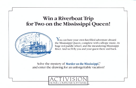 Murder on the Mississippi Postcard 1