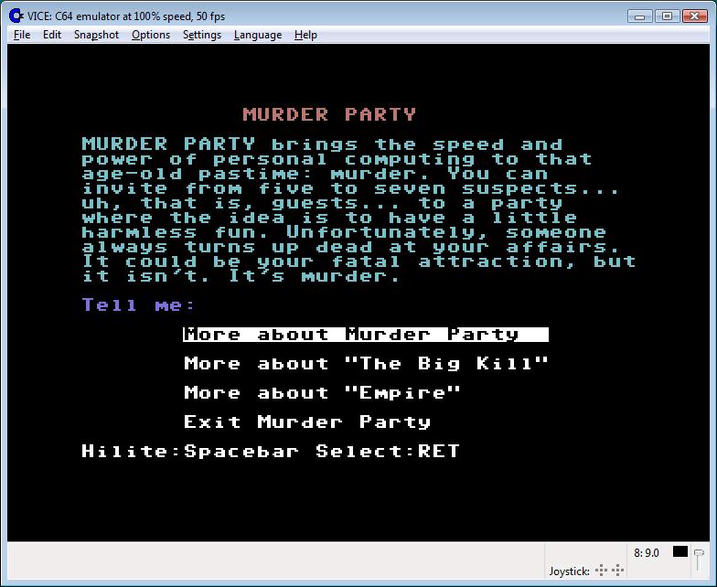 Make Your Own Murder Party screen shot 1