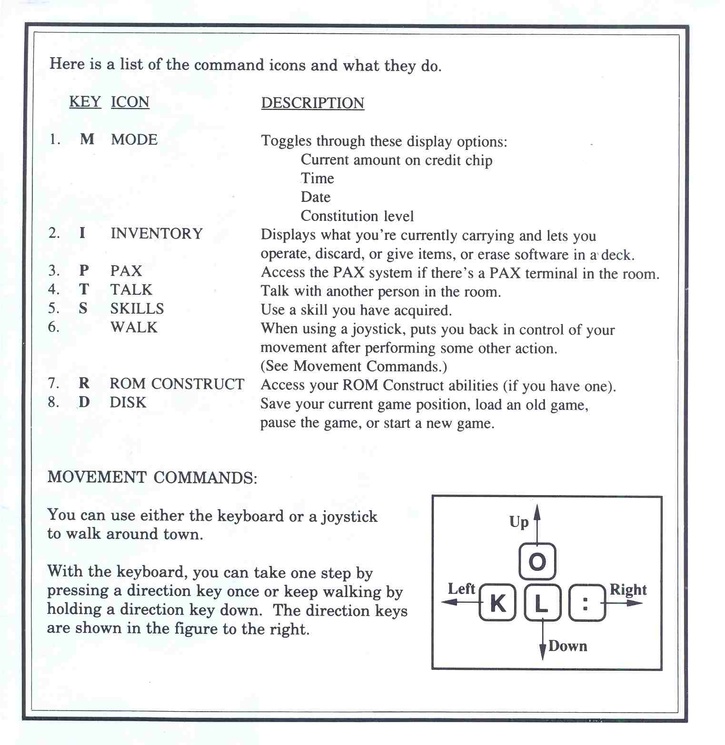 Neuromancer reference card 3