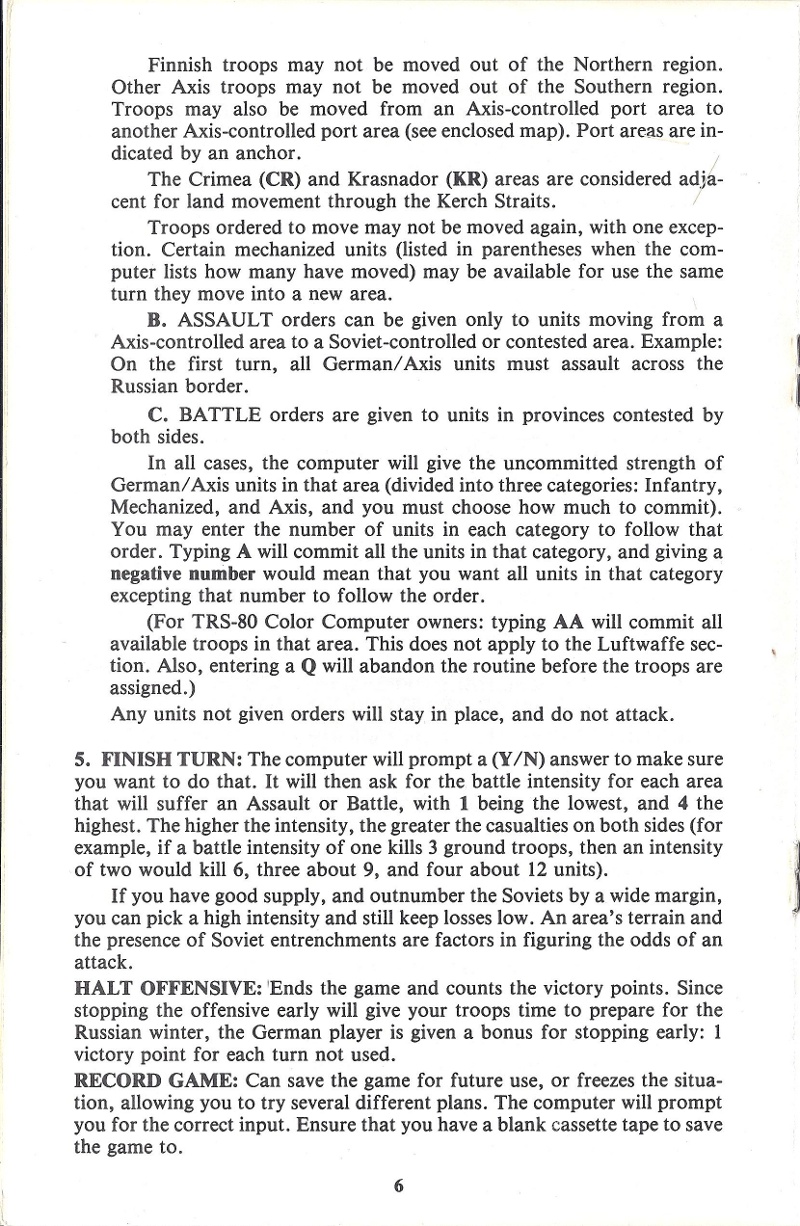 Panzers East! manual page 6