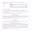 Pinball Construction Set reference card side 2