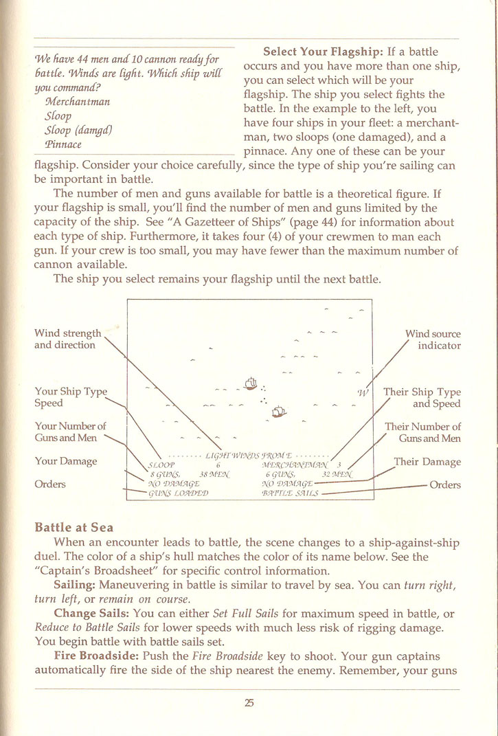 Pirates! manual page 25