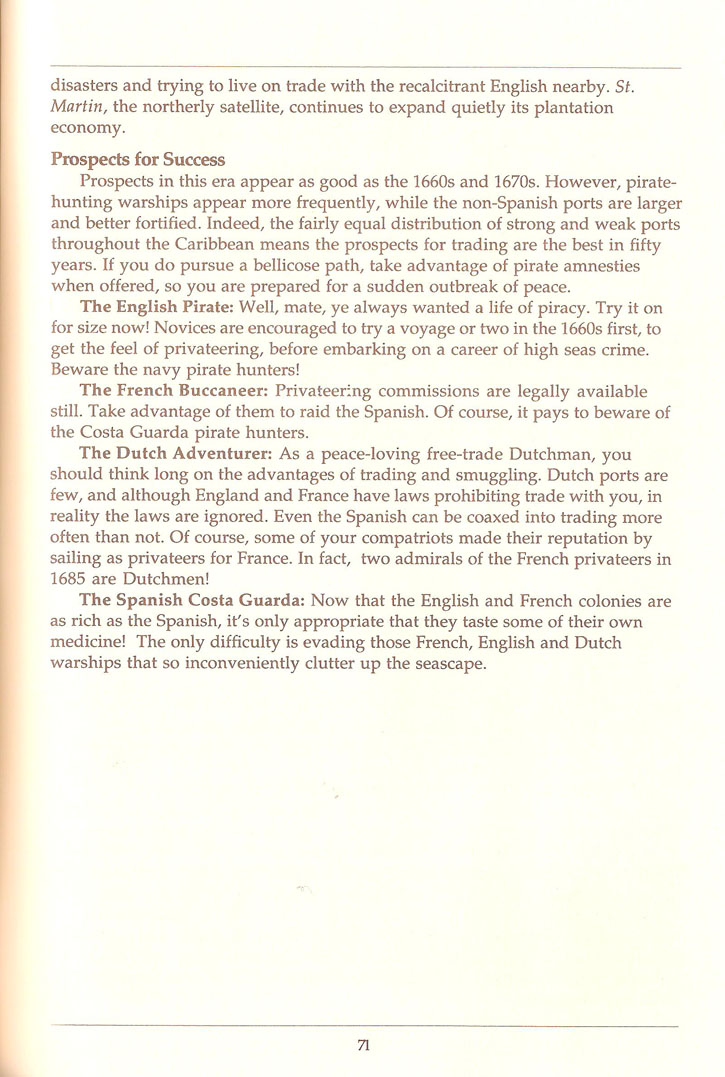 Pirates! manual page 71
