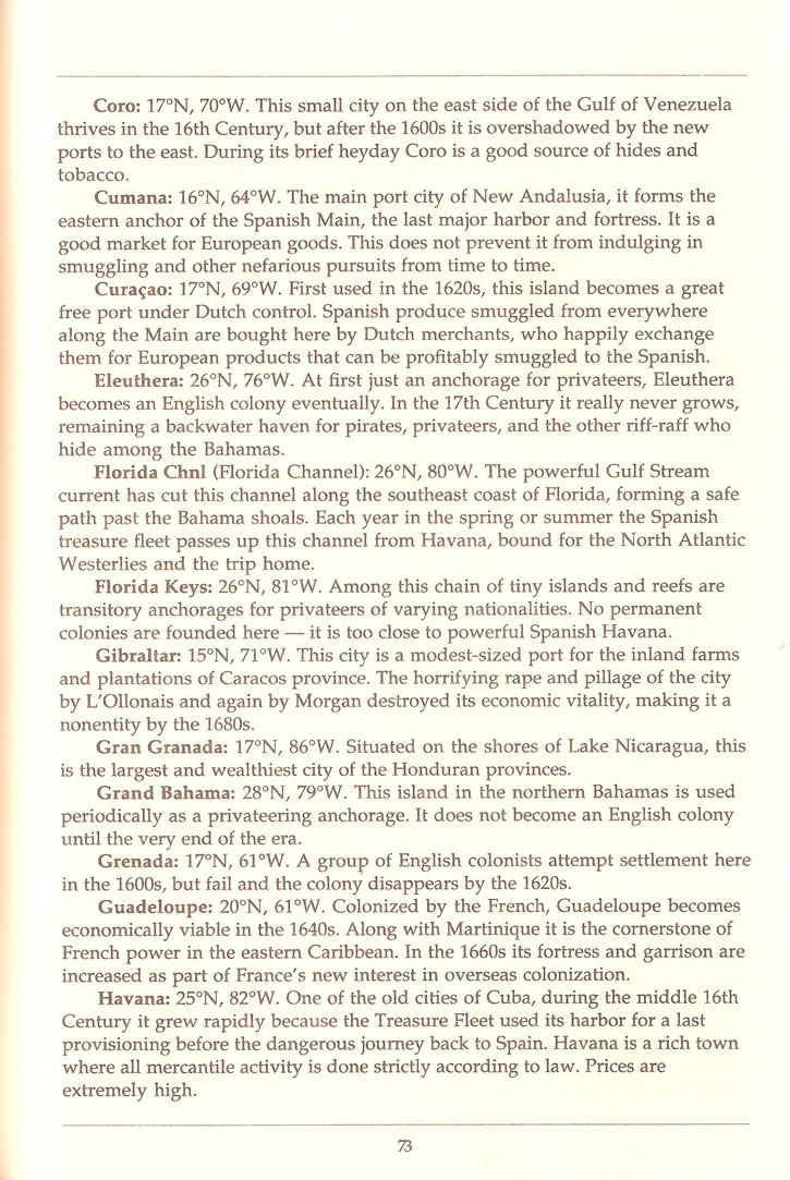 Pirates! manual page 73