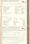 Pirates! warranty card 3