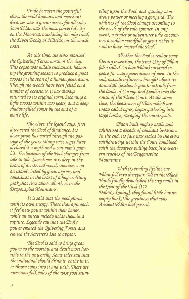 Pool of Radiance Adventurers Journal Page 3