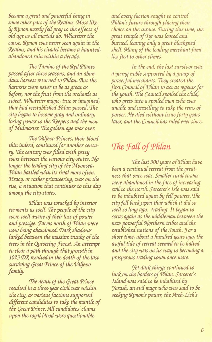 Pool of Radiance Adventurers Journal Page 6