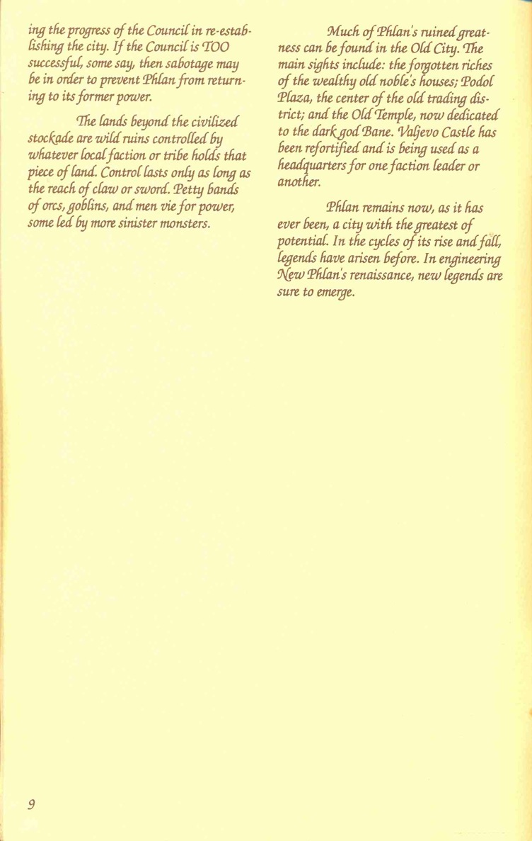 Pool of Radiance Adventurers Journal Page 9