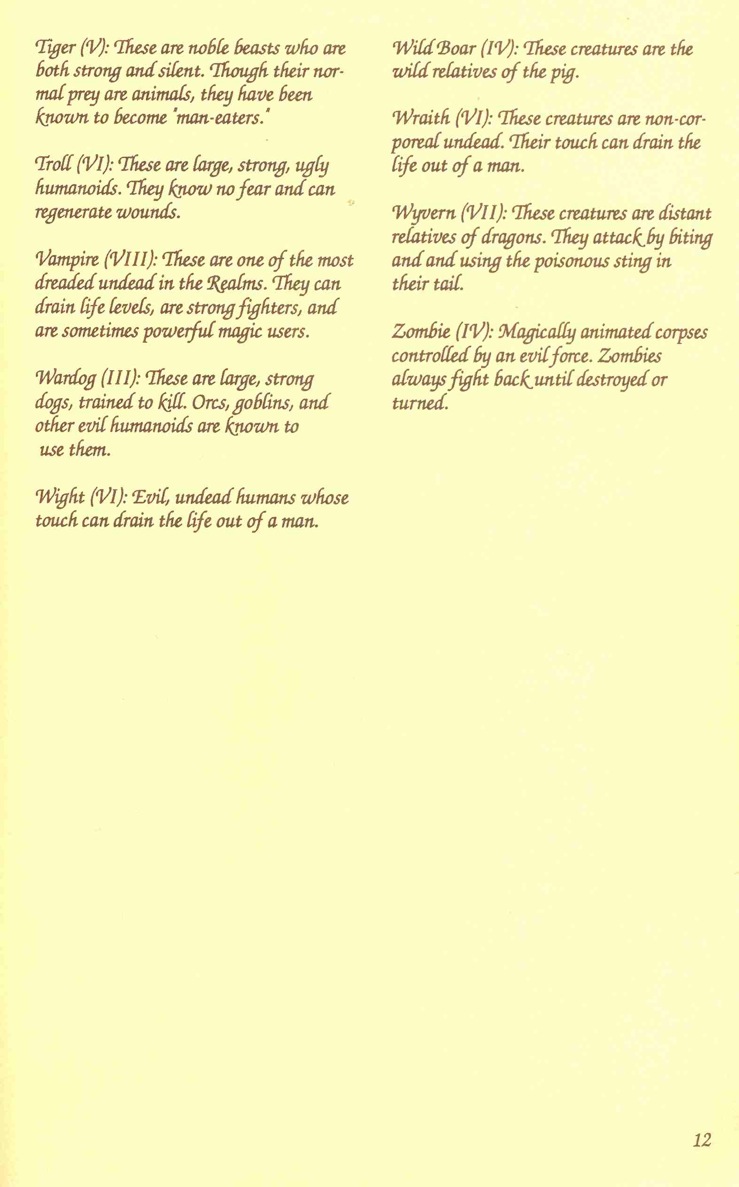 Pool of Radiance Adventurers Journal Page 12
