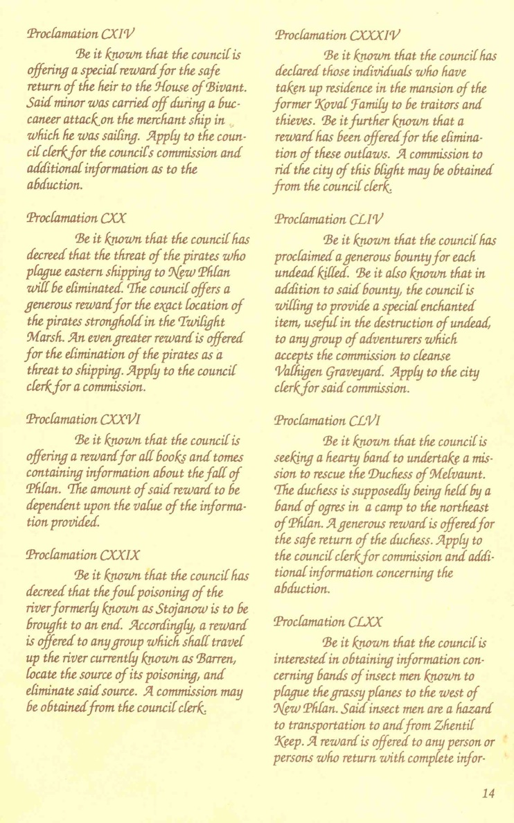 Pool of Radiance Adventurers Journal Page 14