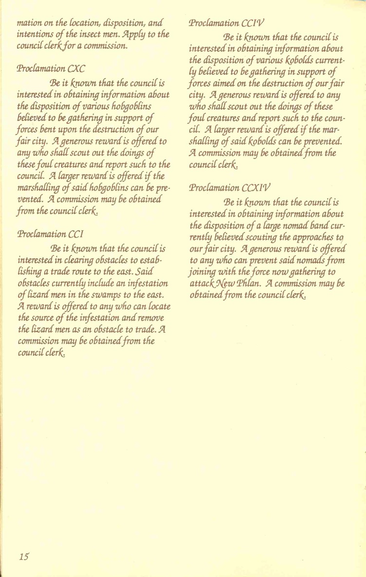 Pool of Radiance Adventurers Journal Page 15