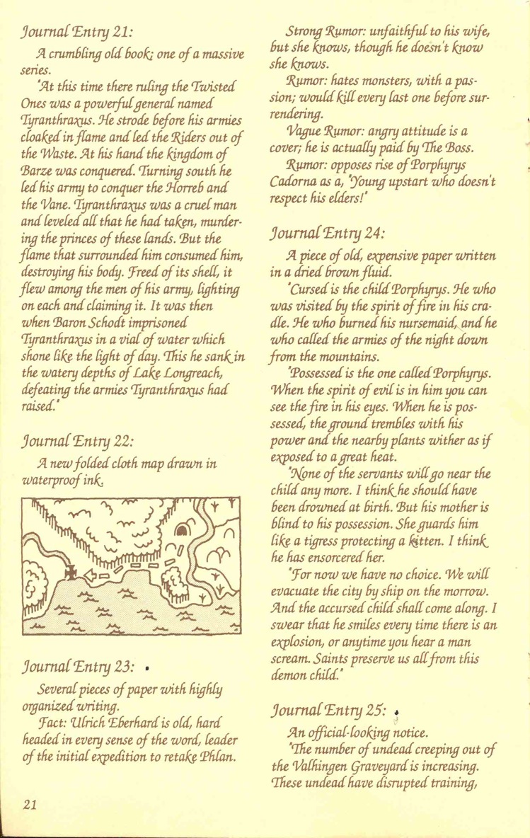 Pool of Radiance Adventurers Journal Page 21