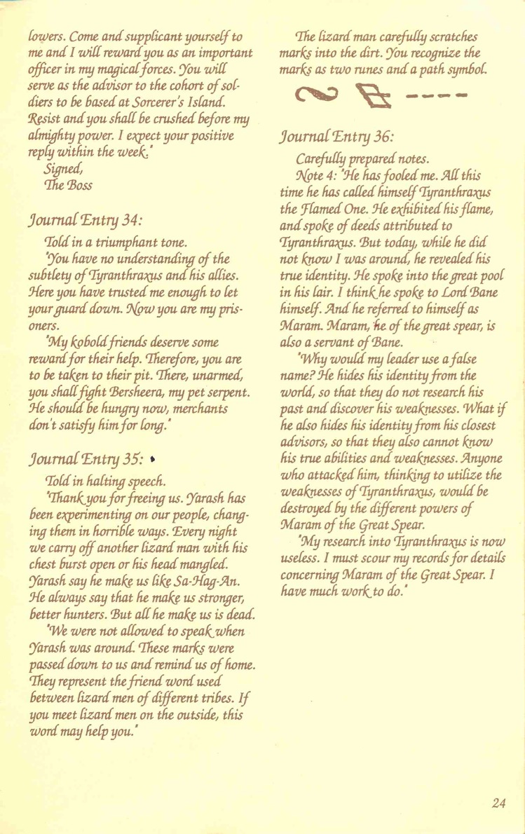 Pool of Radiance Adventurers Journal Page 24
