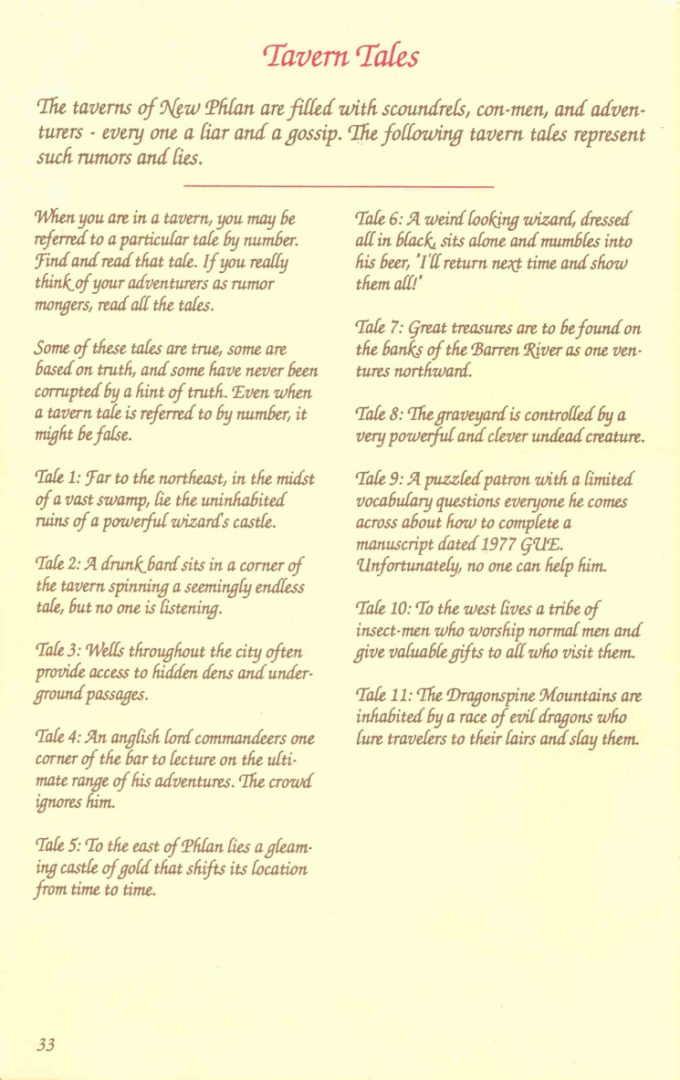 Pool of Radiance Adventurers Journal Page 33