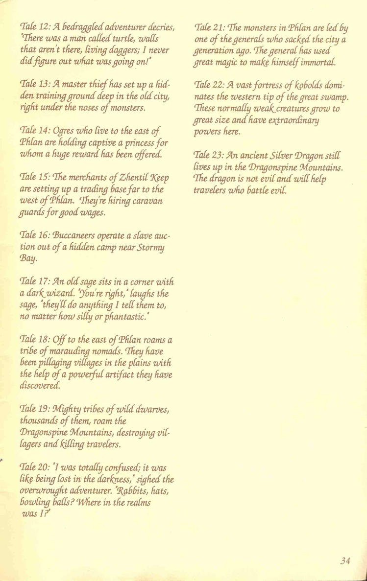 Pool of Radiance Adventurers Journal Page 34