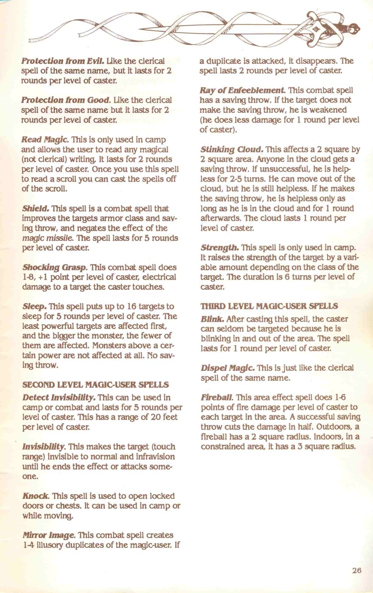 Pool of Radiance Manual Page 26