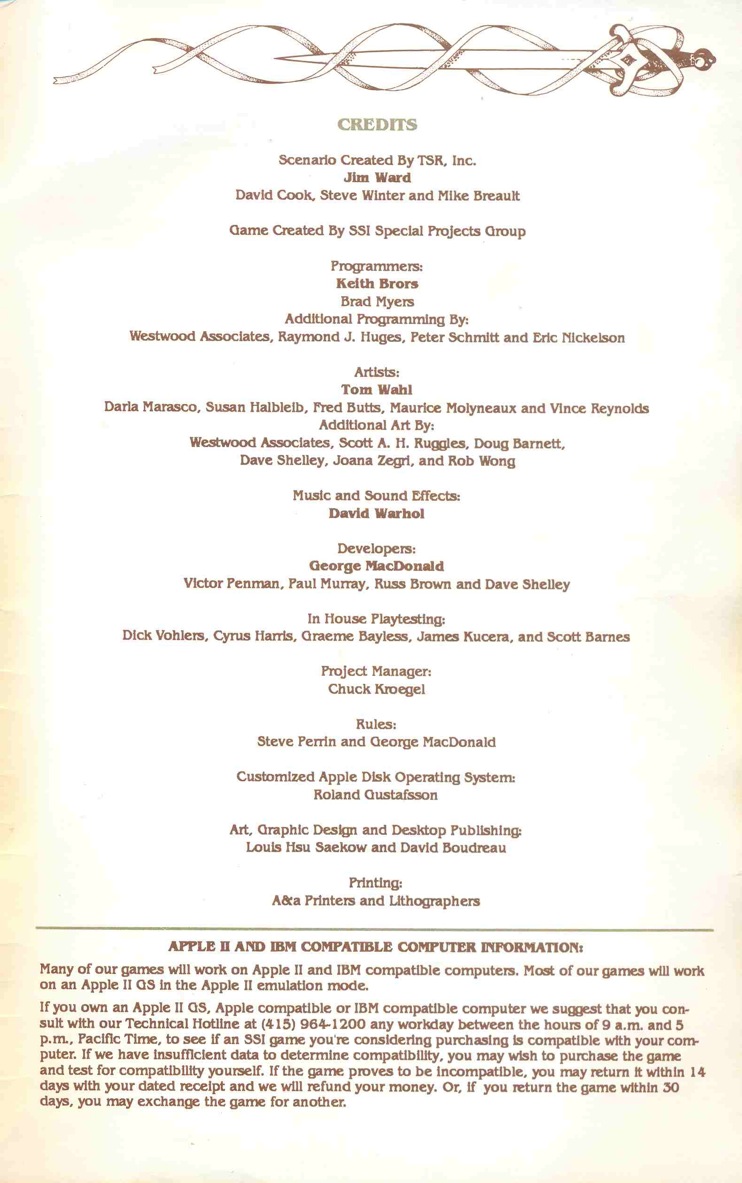 Pool of Radiance Manual Page 28