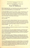 Pool of Radiance Quick Start Card Page 1