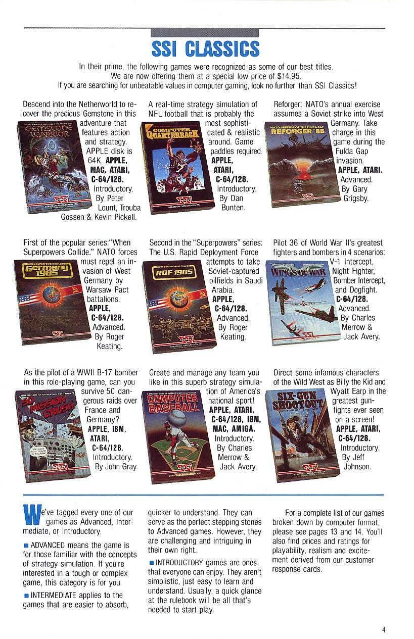 President Elect (1988 Edition) 1987 catalog page 4