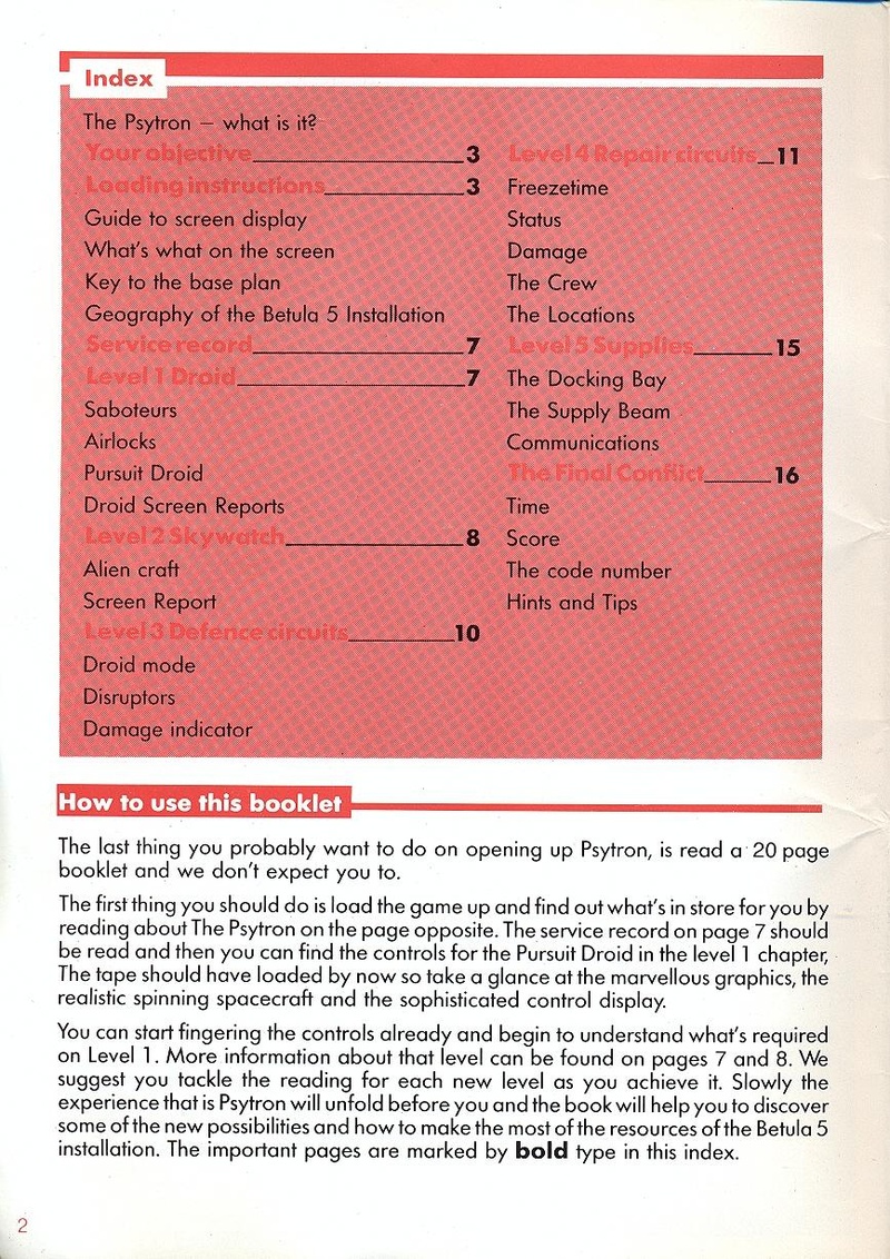 Psytron manual page 2