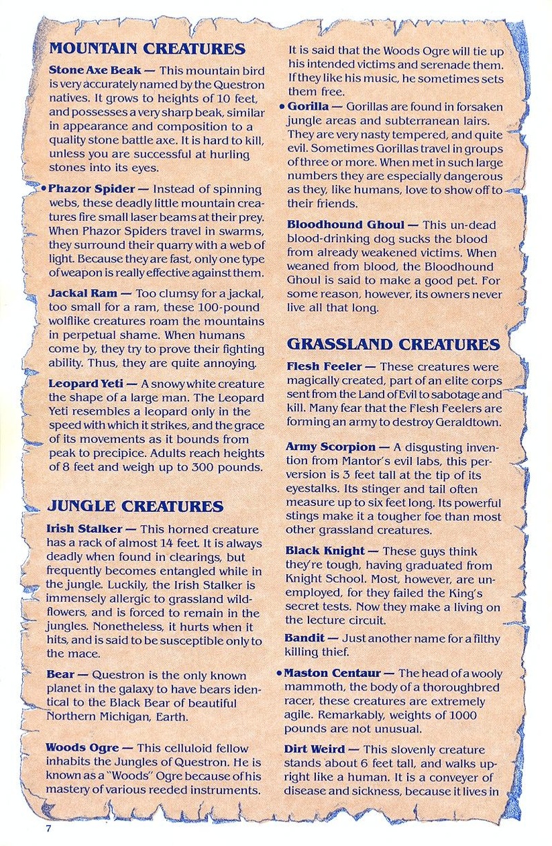 Questron manual page 7