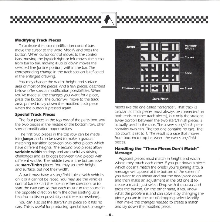 Racing Destruction Set Manual Page 6