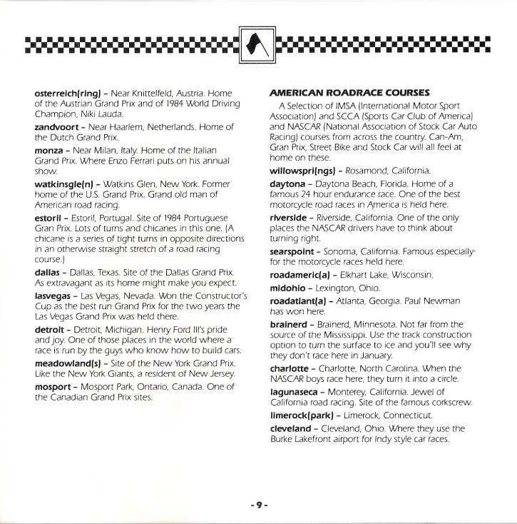Racing Destruction Set Manual Page 9