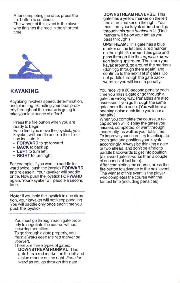 Summer Games II Manual Page 7