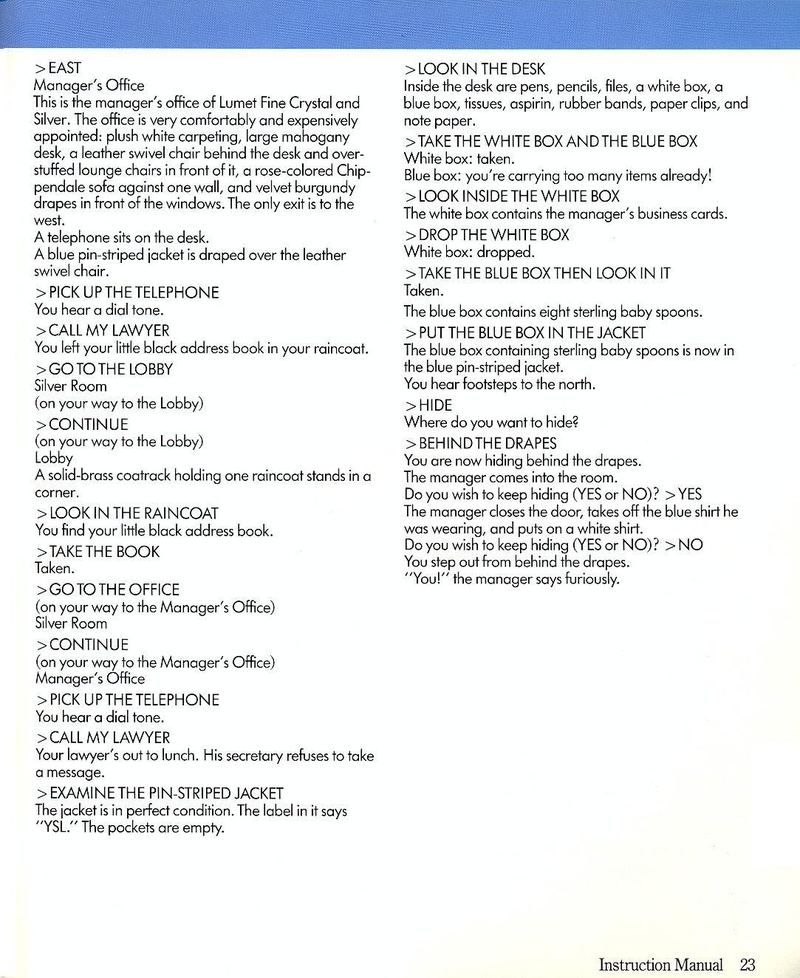 Suspect manual page 23