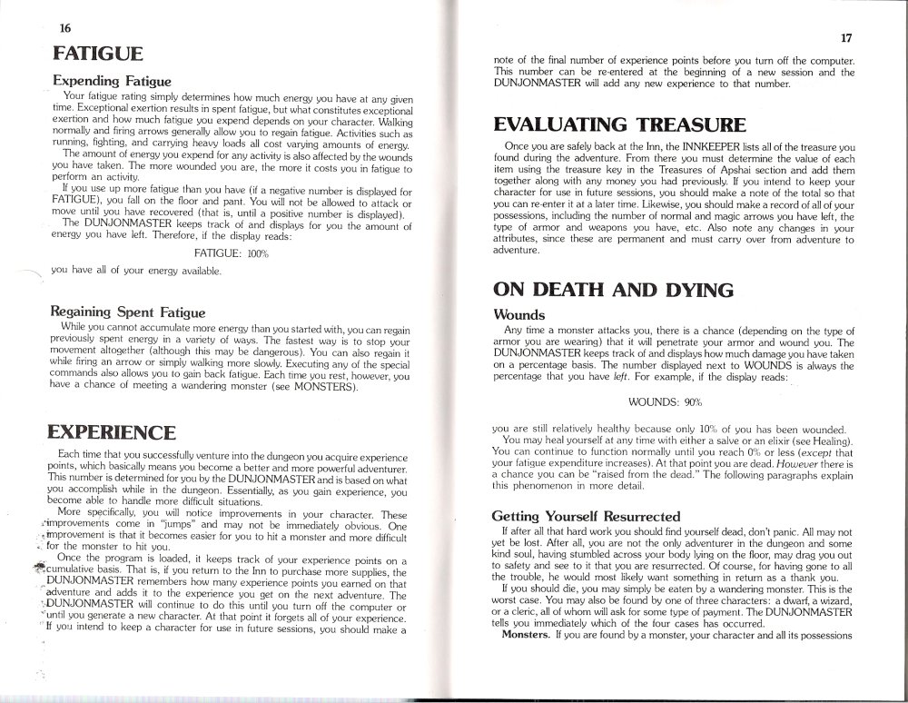 Temple of Apshai Manual Page 16