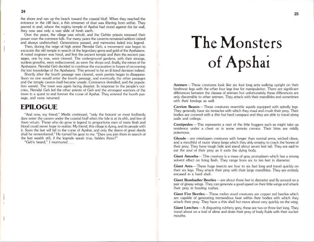 Temple of Apshai Manual Page 24